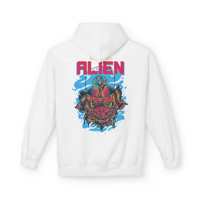 Bluza z kapturem z nadrukiem Alien